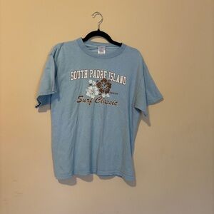 Baby blue vintage South Padre Island Surf Classic t-shirt